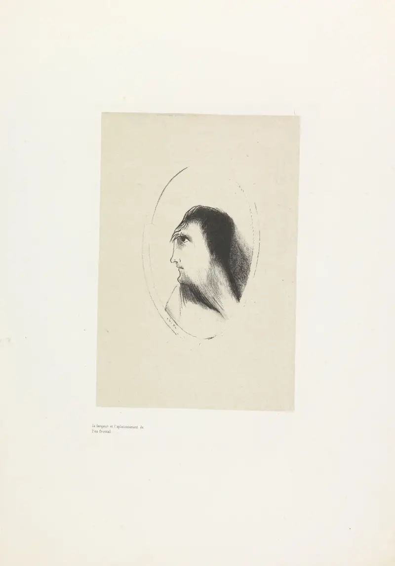 The Breadth and Flatness of the Frontal Bone, 1896 – nr 1 av Odilon Redon