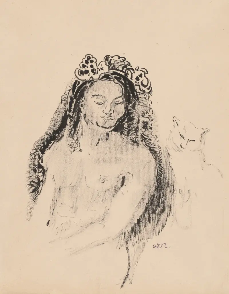 The Queen of Sheba (La Reine de Saba) av Odilon Redon