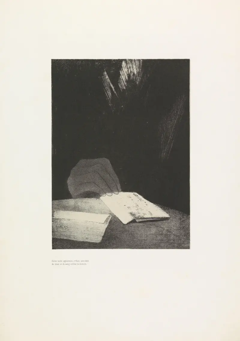 To All Appearances, It Was a Hand of Flesh and Blood Just Like My Own av Odilon Redon