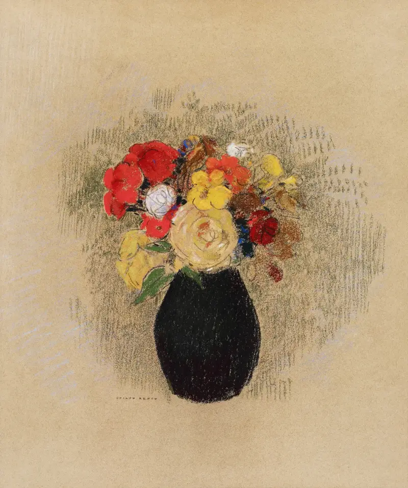 Váza s květinami – Nr. 1, Odilon Redon