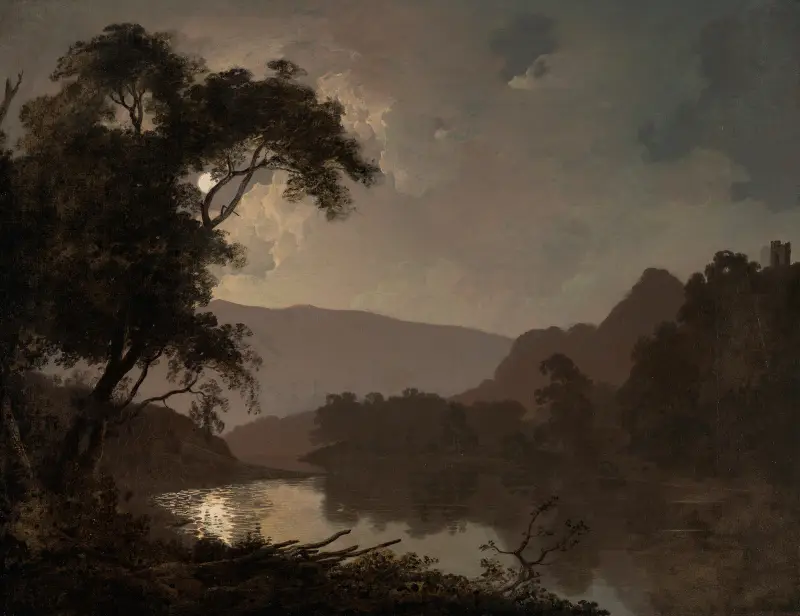 Månskenslandskap av Joseph Wright of Derby