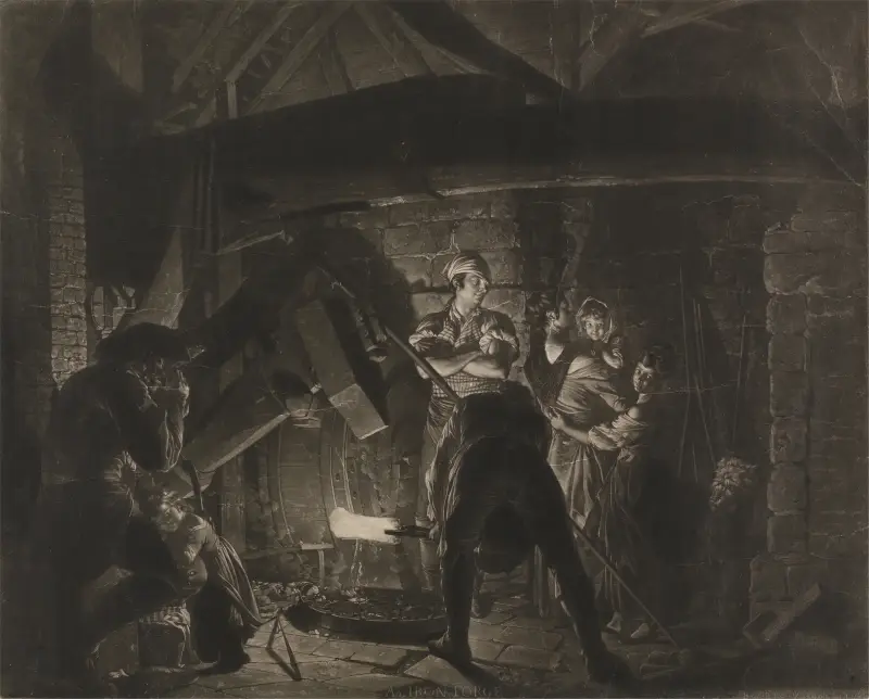 En smidesässja av Joseph Wright of Derby