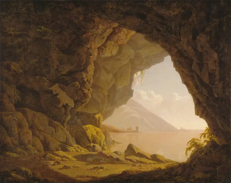 Grotta nära Neapel av Joseph Wright of Derby