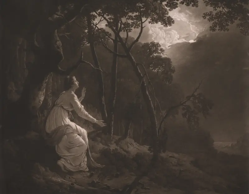Damen i Miltons Comus av Joseph Wright of Derby