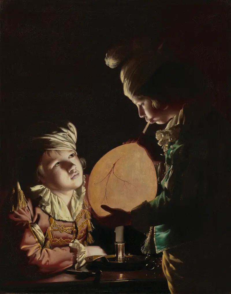 Dwóch chłopców z pęcherzem, Joseph Wright of Derby