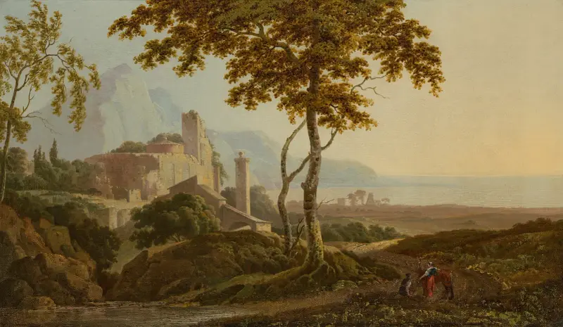 Utsikt över San Felice Circeo, nära Gaeta av Joseph Wright of Derby