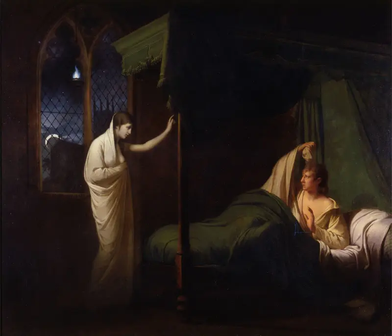 William und Margaret aus Percys „Reliques of Ancient English Poetry“ von Joseph Wright of Derby
