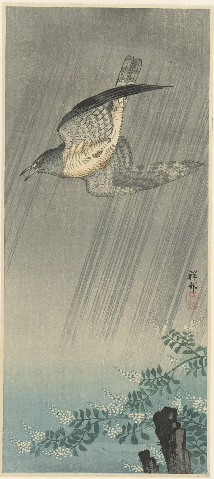 Kukačka v bouři, Ohara Koson