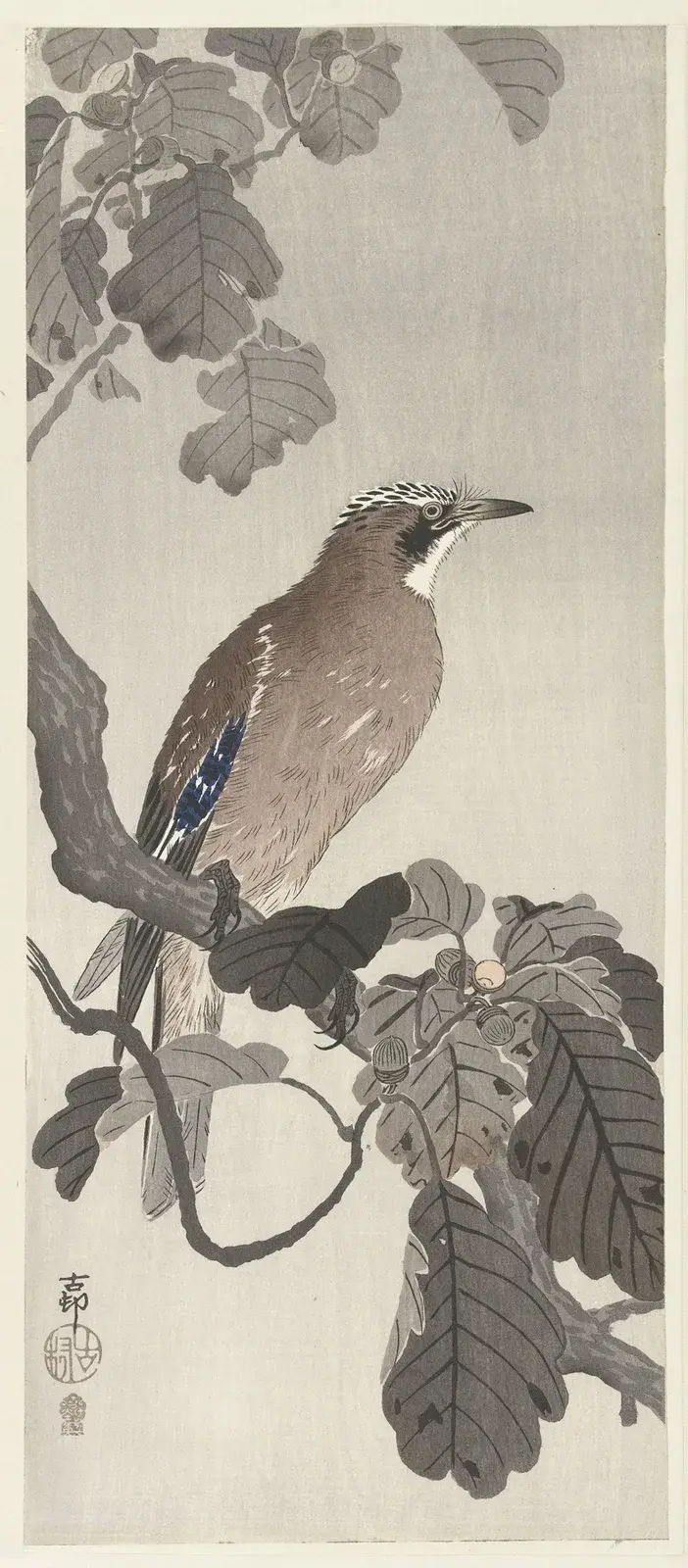 Straka na větvi, 1900 – č. 1, Ohara Koson