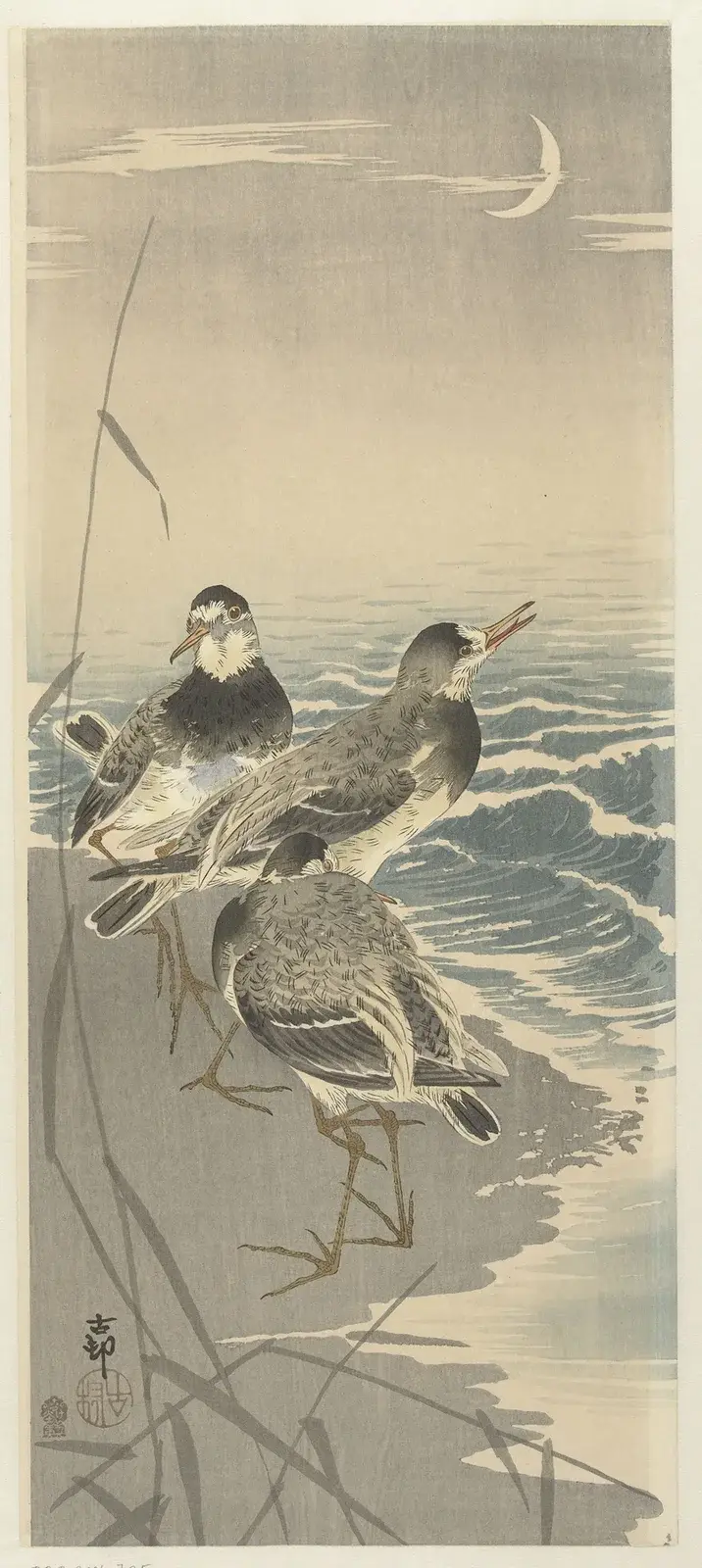 Sluky u srpku měsíce, 1900, Ohara Koson