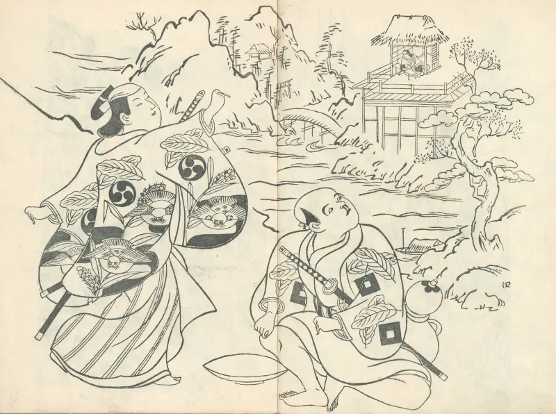 Yakusha ezukushi, Tafel 4 von Okumura Masanobu