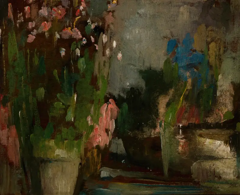 Flowers on a Terrace av Olga Boznanska