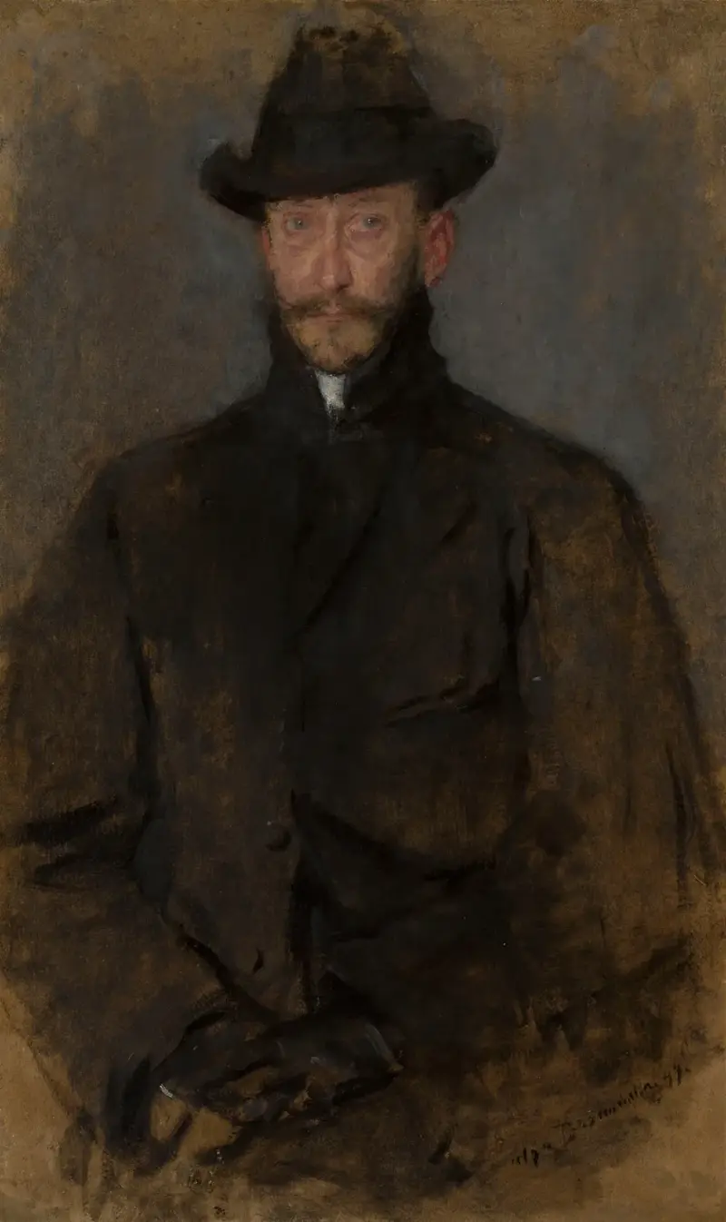 Porträtt av Antoni Kamieński (1860–1861–1933), målare av Olga Boznanska