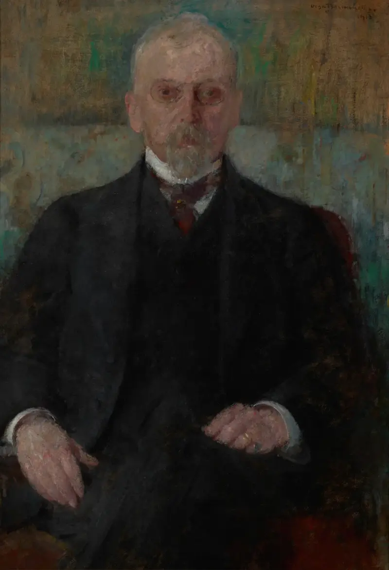 Porträtt av Henryk Sienkiewicz av Olga Boznanska