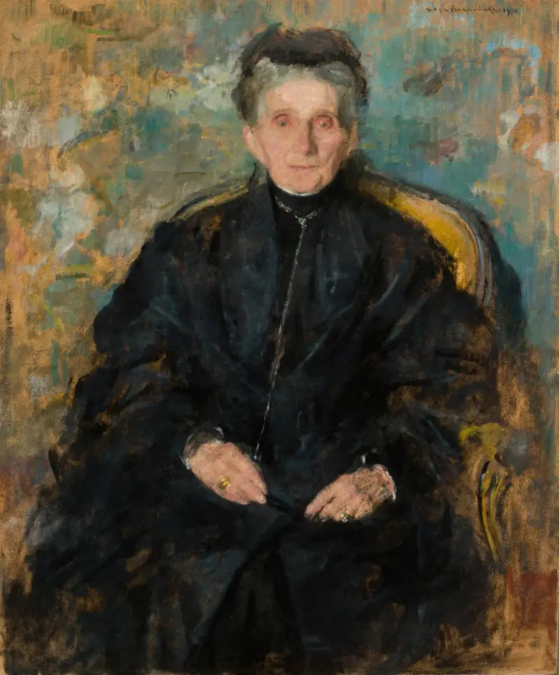 Portrait of Jadwiga Sapieżyna née Sanguszko av Olga Boznanska