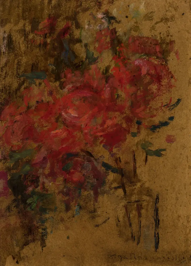 Röda blommor av Olga Boznanska