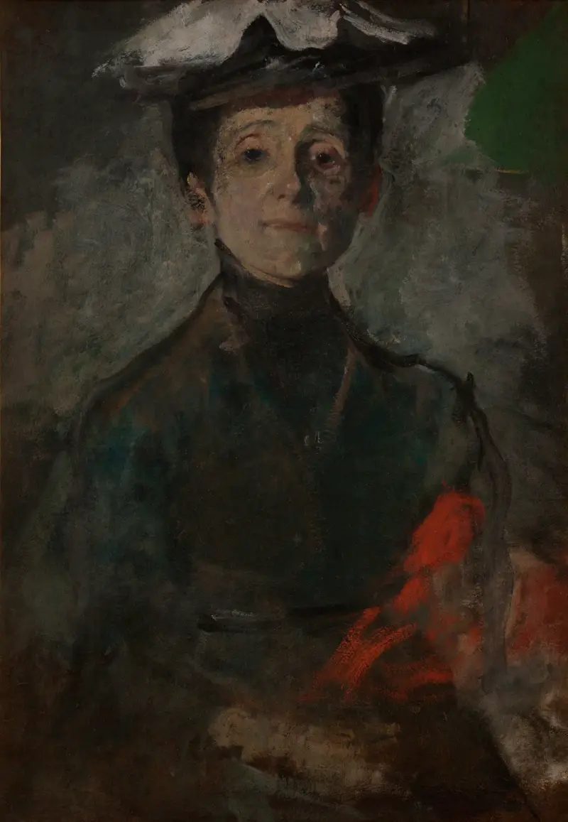 Selbstporträt mit Blumen von Olga Boznanska