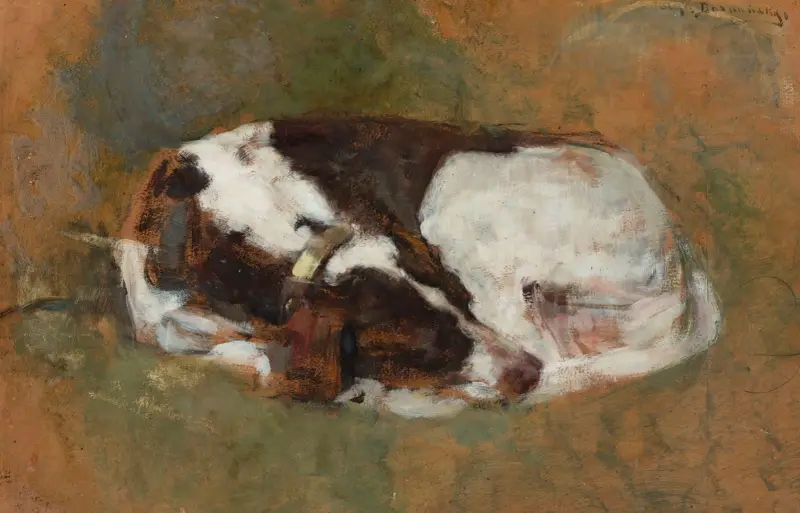 Schlafender Hund von Olga Boznanska