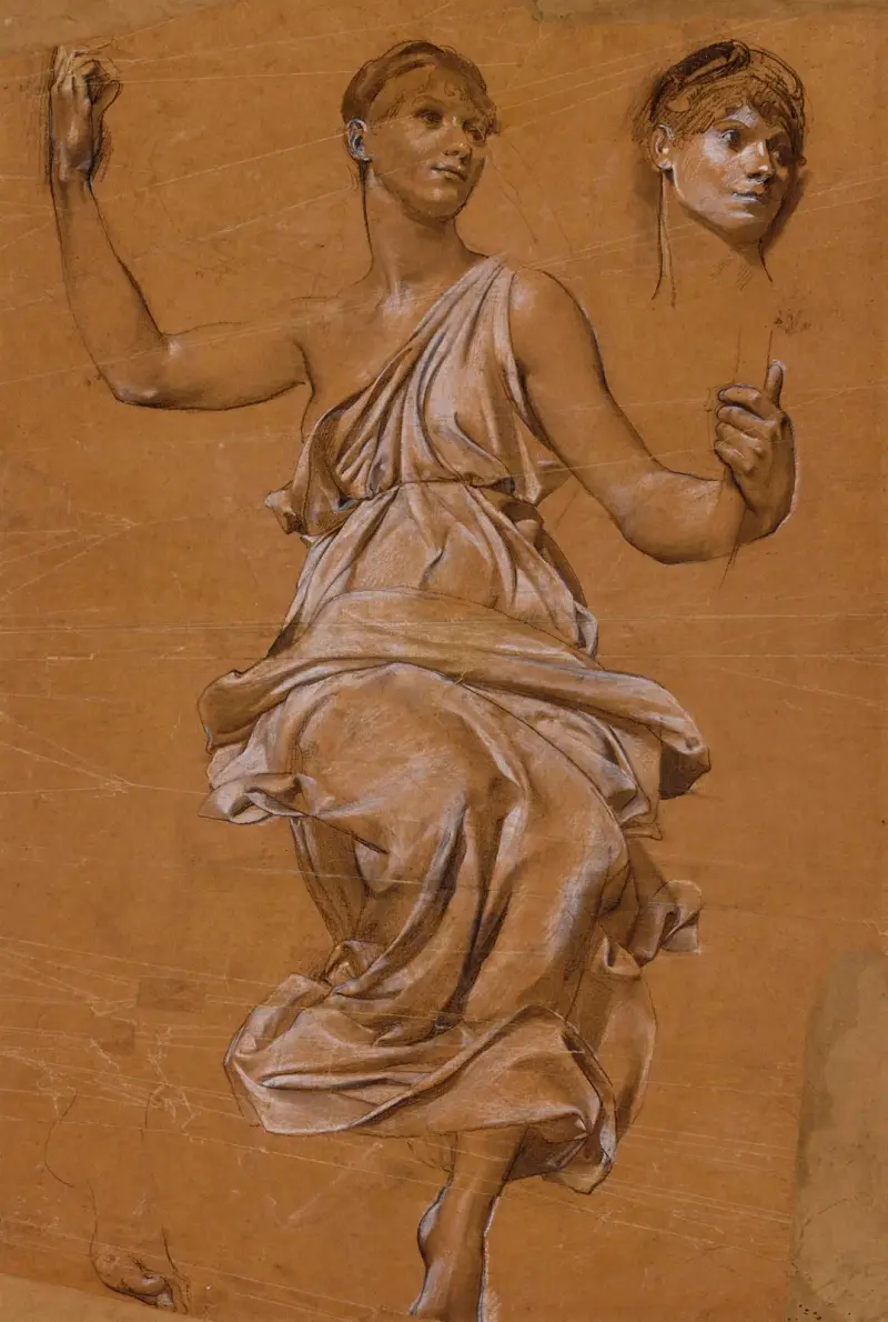 Etude de femme drapée av Luc-Olivier Merson