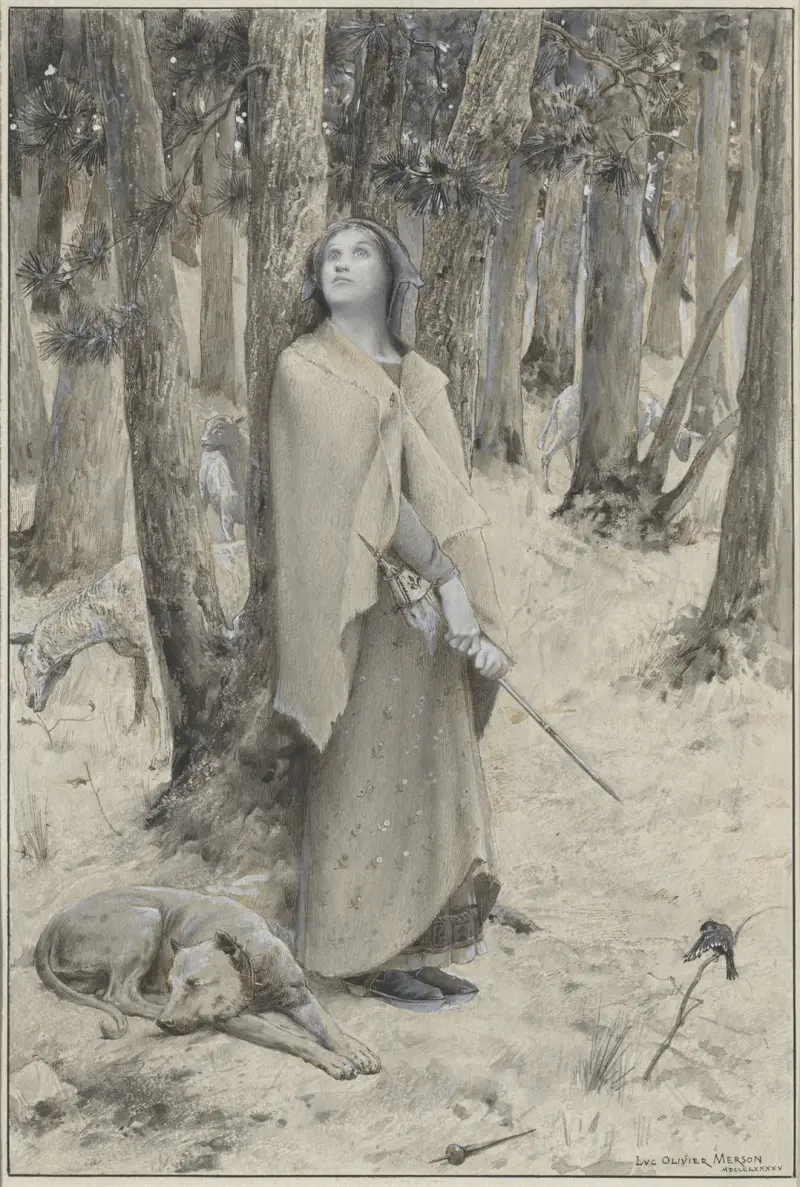 Jeanne d’Arc hör rösterna av Luc-Olivier Merson