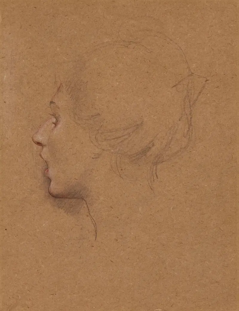 Frauenkopf von Luc-Olivier Merson