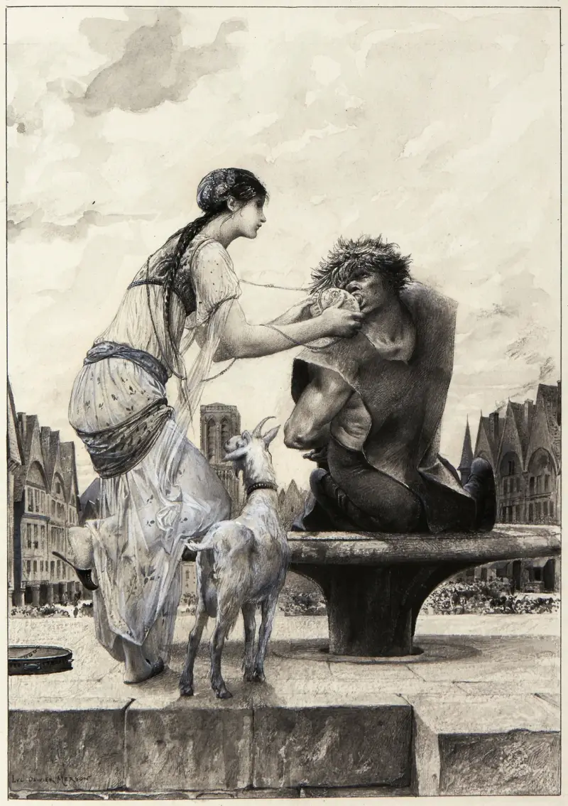 Une larme pour une goutte d’eau, 1889 av Luc-Olivier Merson