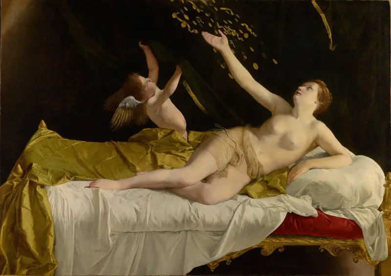 Danaë och guldregnet av Orazio Gentileschi