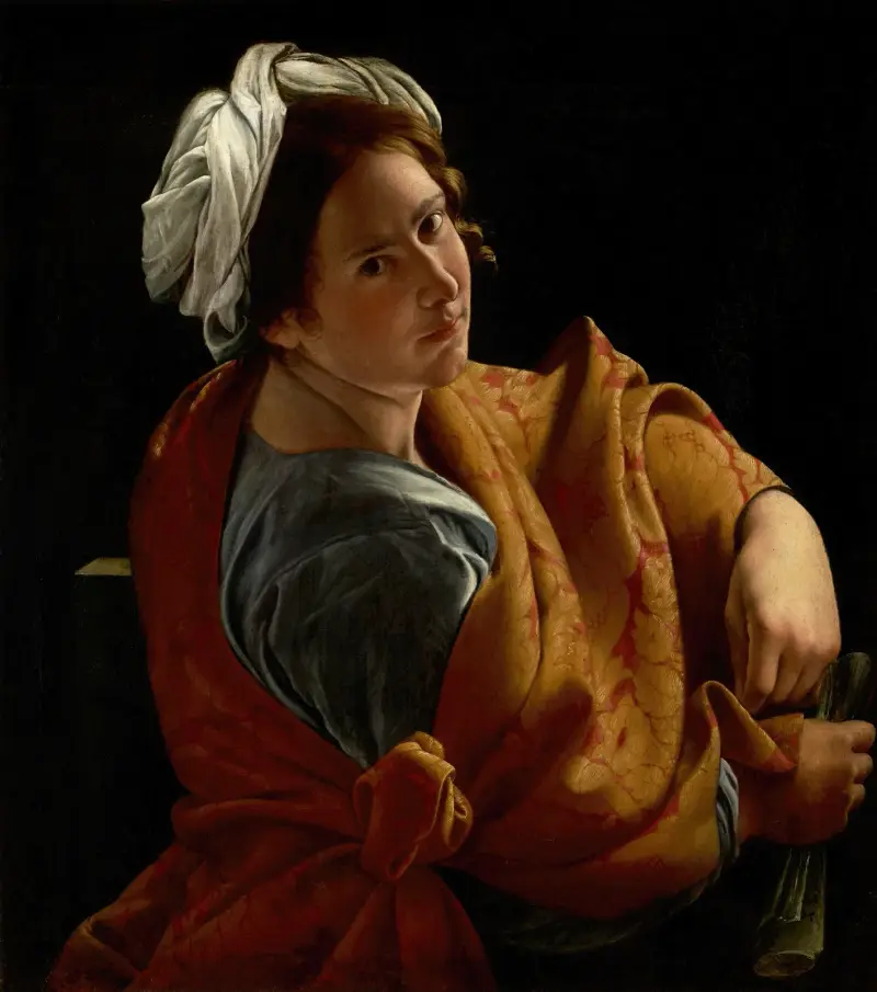 Porträtt av en ung kvinna som sibylla av Orazio Gentileschi