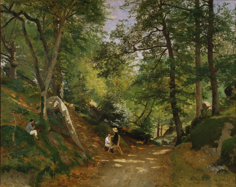 Summer Landscape near Fontainebleau av Oscar Törnå