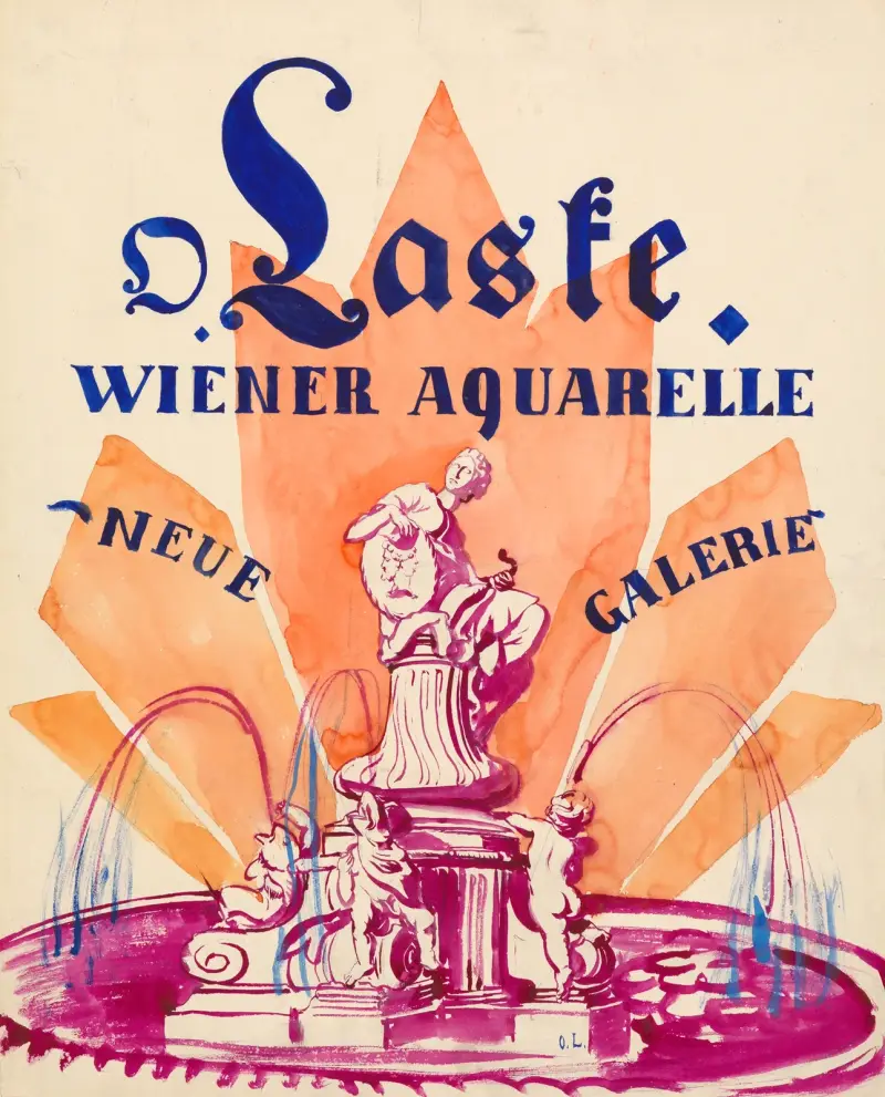 Ausstellungsplakat – Oskar Laske, Wiener Aquarelle. Neue Galerie. av Oskar Laske