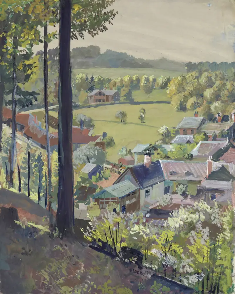 Pohled na Preßbaum, Oskar Laske