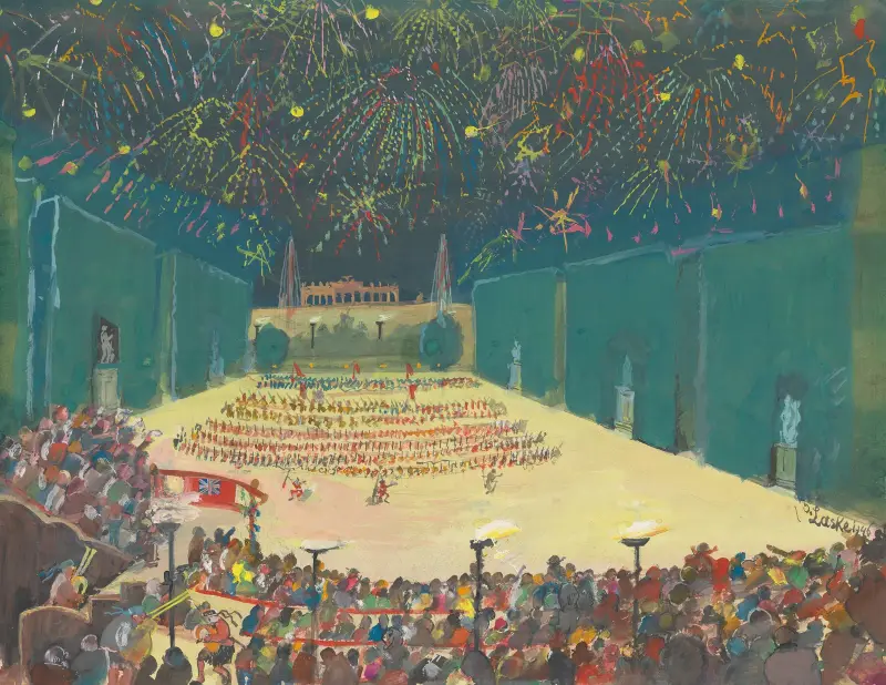 Das ‘Tattoo’ in Schönbrunn am 26. Juni 1946 av Oskar Laske