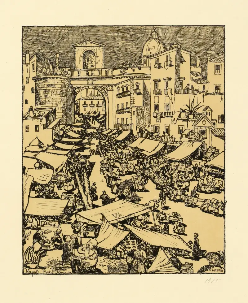 Porta Capuana i Neapel av Oskar Laske