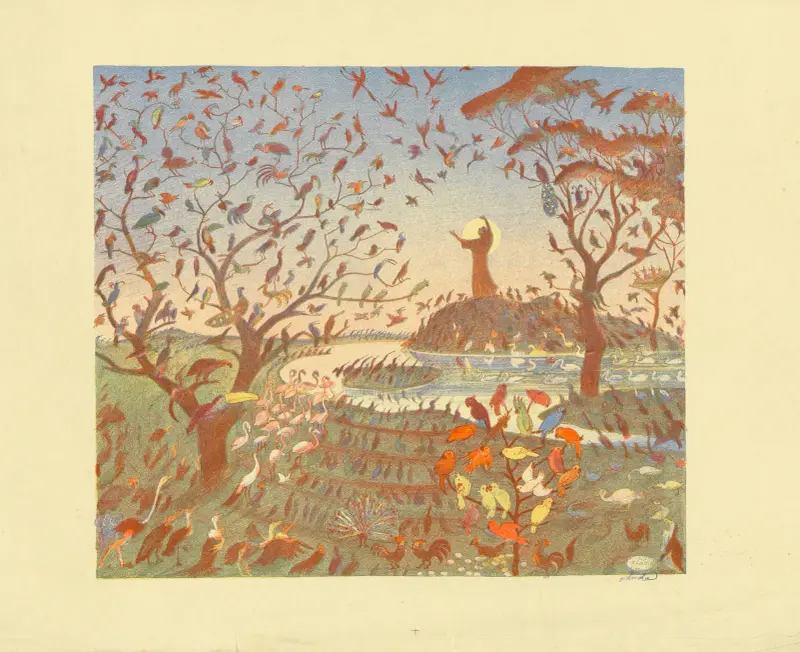 Die Vogelpredigt von Oskar Laske
