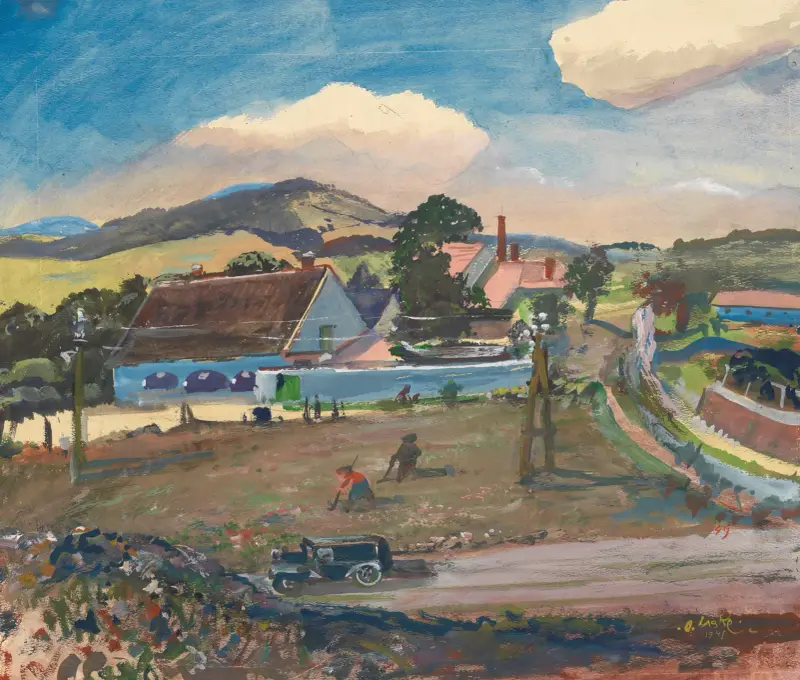 Gehöft in Mauer von Oskar Laske