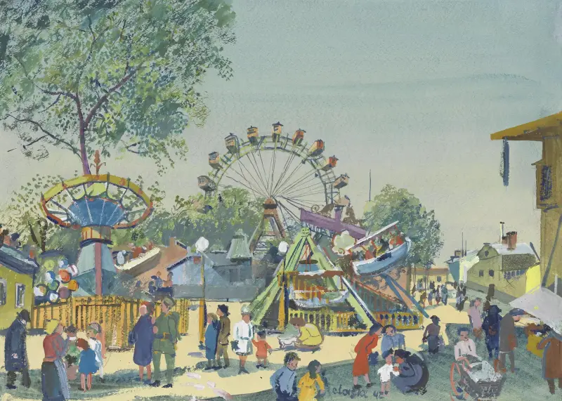 Im Wurstelprater av Oskar Laske
