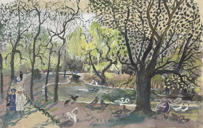 Stadsparken på våren av Oskar Laske