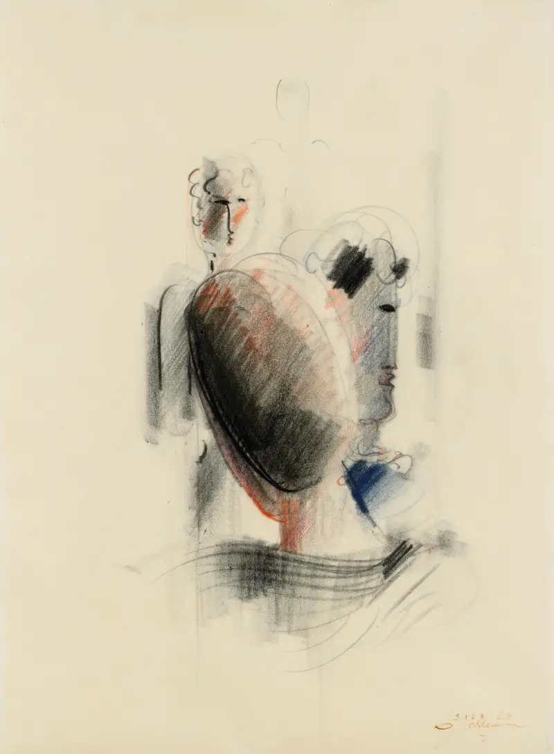 Drei Köpfe von Oskar Schlemmer