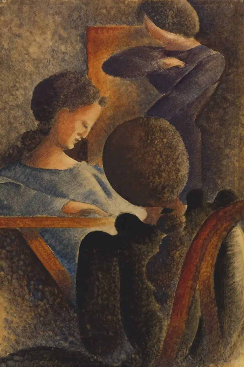 Sedící skupina, Oskar Schlemmer