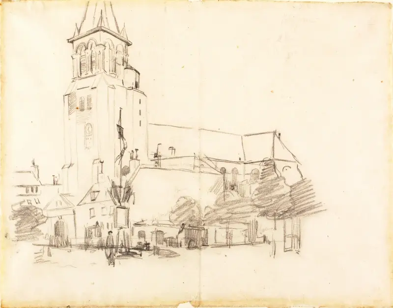 Kyrkan Saint-Germain-des-Prés, Frankrike av Henry Ossawa Tanner