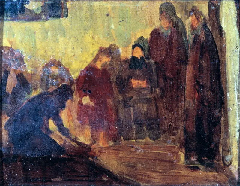 Studie, Kristus tvättar lärjungarnas fötter av Henry Ossawa Tanner