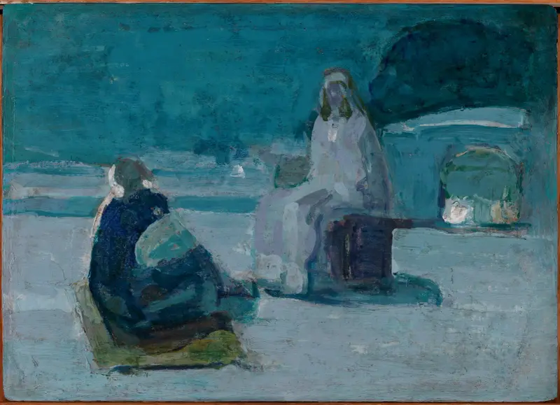 Study for Christ and Nicodemus on a Rooftop av Henry Ossawa Tanner