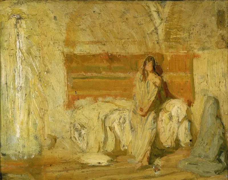 Studie för Bebådelsen av Henry Ossawa Tanner