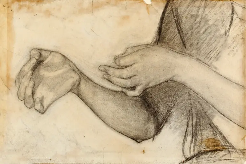 Studie av två händer av Henry Ossawa Tanner