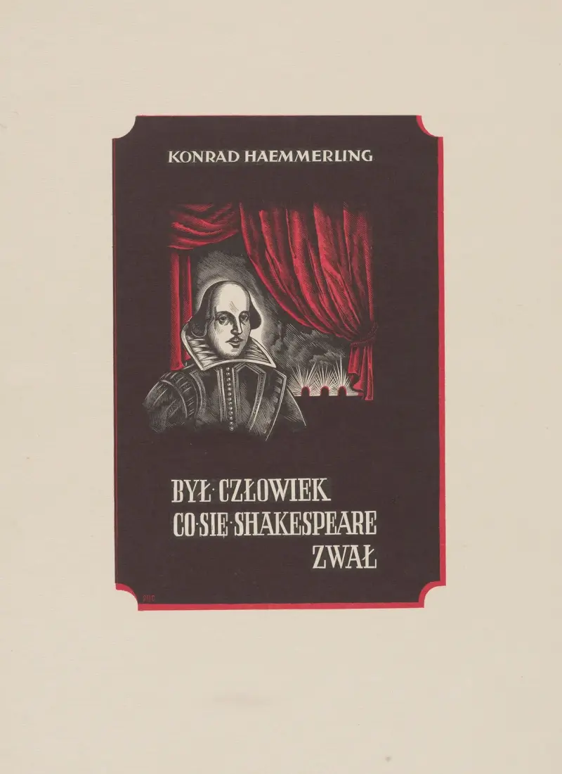 Okładka książki Był człowiek, co się Shakespeare zwał Konrada Haemmerlinga, 1939 – nr 2 av Stanisław Ostoja-Chrostowski