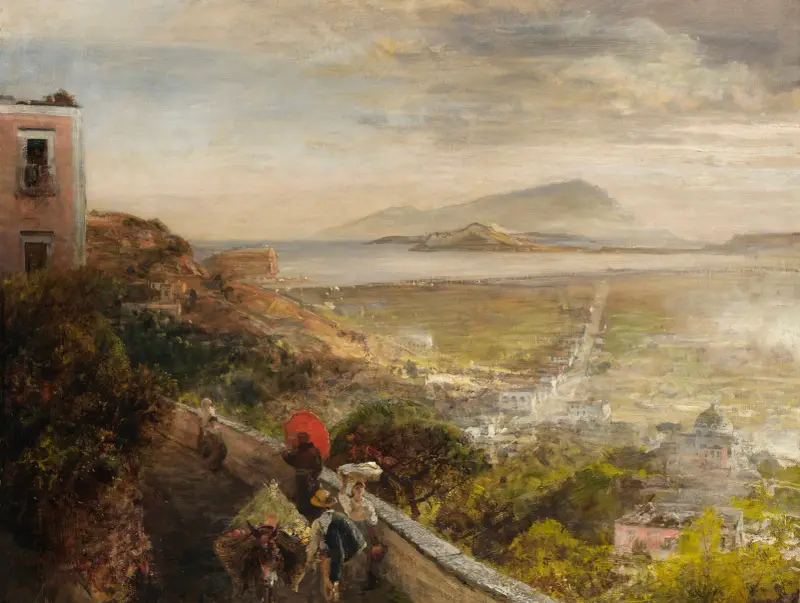Blick auf die Bucht von Neapel av Oswald Achenbach