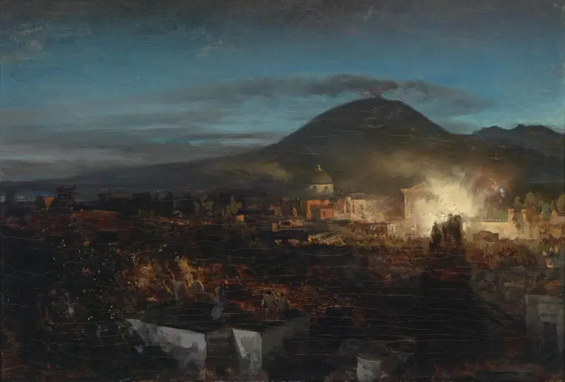 Feuerwerk In Toree Dell Annunziata av Oswald Achenbach