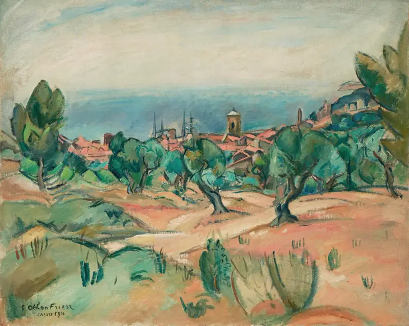Landskap från Cassis av Emile Othon Friesz