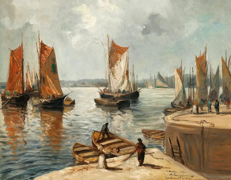 Normannischer Hafen von Emile Othon Friesz