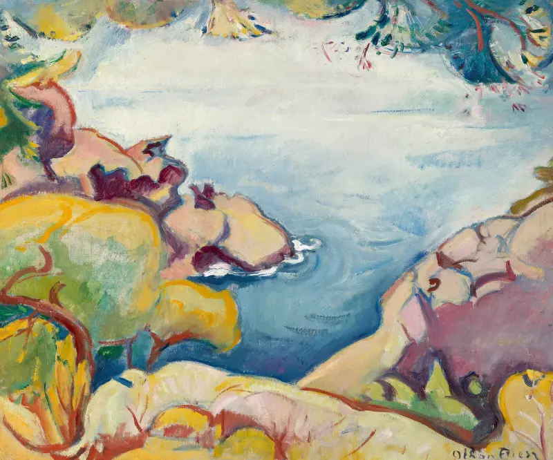 Rochers et mer, L’Estaque av Emile Othon Friesz